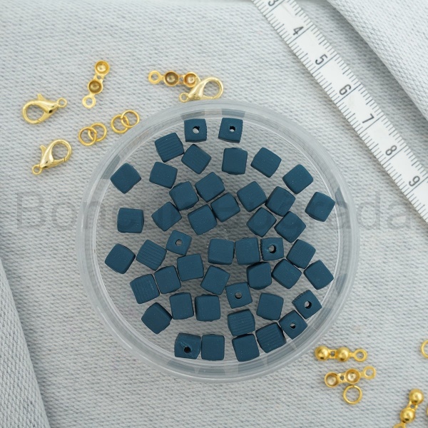 6 mm Küp Fimo Boncuk