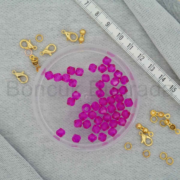 6 mm Piramit Kristal Boncuk 