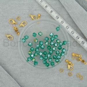 6 mm Piramit Kristal Boncuk 