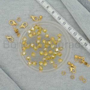 6 mm Piramit Kristal Boncuk 
