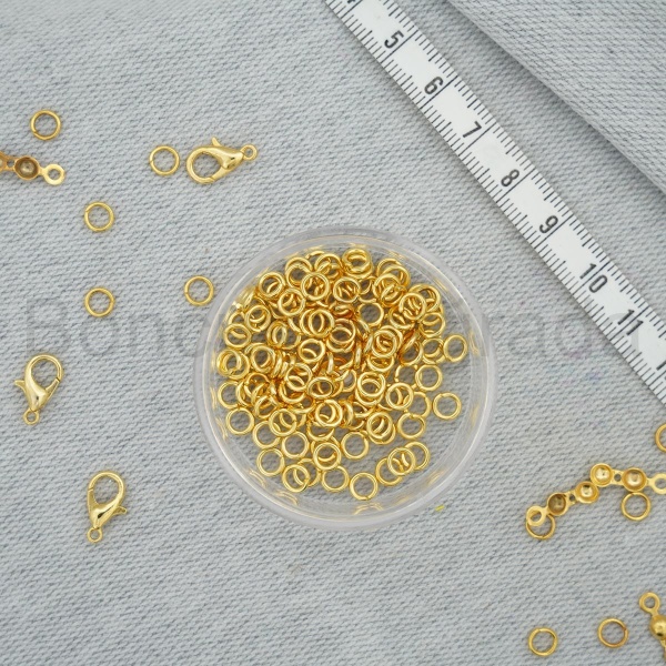 5 mm Altın Kaplama Metal Halka
