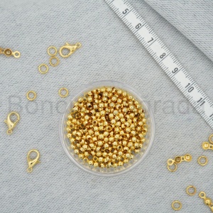 3 mm Altın Kaplama Top