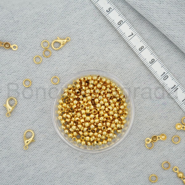 3 mm Altın Kaplama Top
