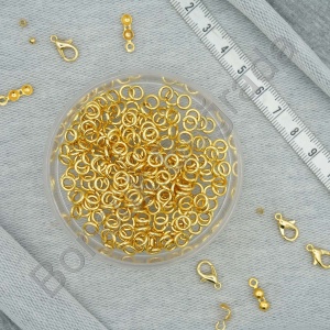 6 mm Altın Kaplama SERT Metal Halka