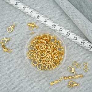 8 mm Altın Kaplama Metal Kalın Halka