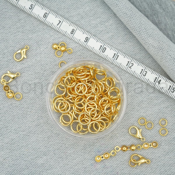 8 mm Altın Kaplama Metal Halka