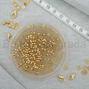 Altın Kaplama 3 mm Bit Boncuk