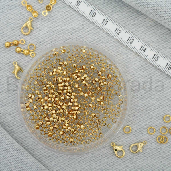 Altın Kaplama 3 mm Bit Boncuk
