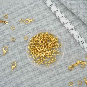 4 mm Altın Kaplama Metal Halka
