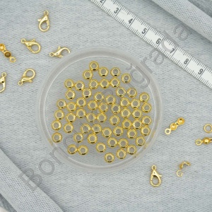 6 mm Asansör Boncuk - Altın Kaplama