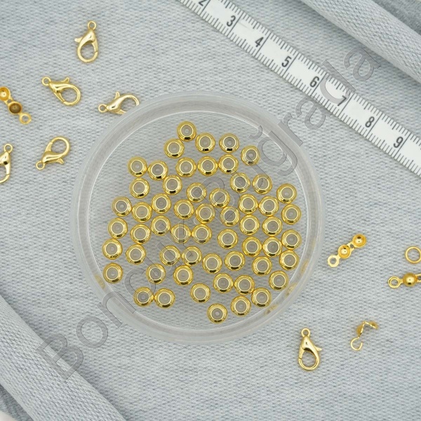 6 mm Asansör Boncuk - Altın Kaplama