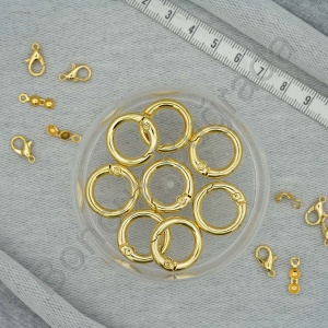 20 mm Klipslı Halka - Altın Kaplama 