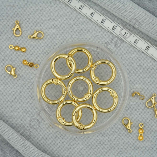 20 mm Klipslı Halka - Altın Kaplama 