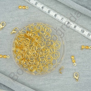 8 mm Altın Kaplama Metal İnce Halka