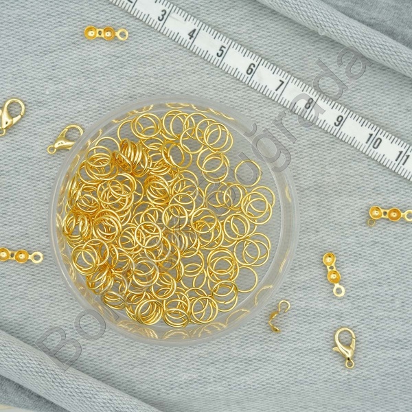 8 mm Altın Kaplama Metal İnce Halka