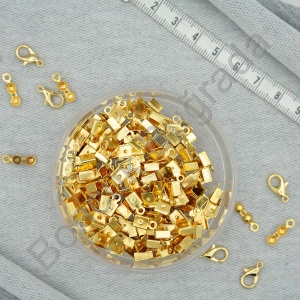 Altın Kaplama Koşeli Düğüm Kapama 5x8 mm
