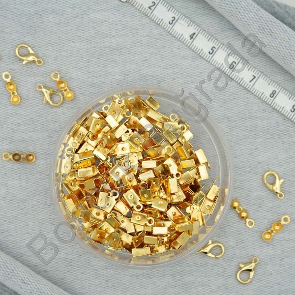 Altın Kaplama Koşeli Düğüm Kapama 5x8 mm