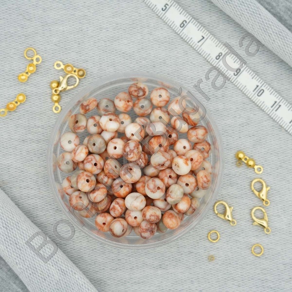 8 mm Rondela Kesim Jasper Taşı