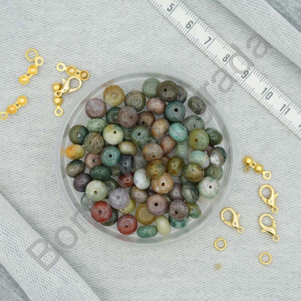 8 mm Rondela Kesim Hint Akik Taşı