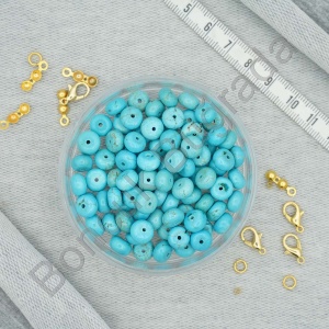 8 mm Rondela Kesim Turkuaz / Firuze Taşı