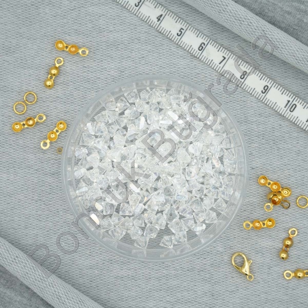 6 mm Üçgen Kristal  Boncuk