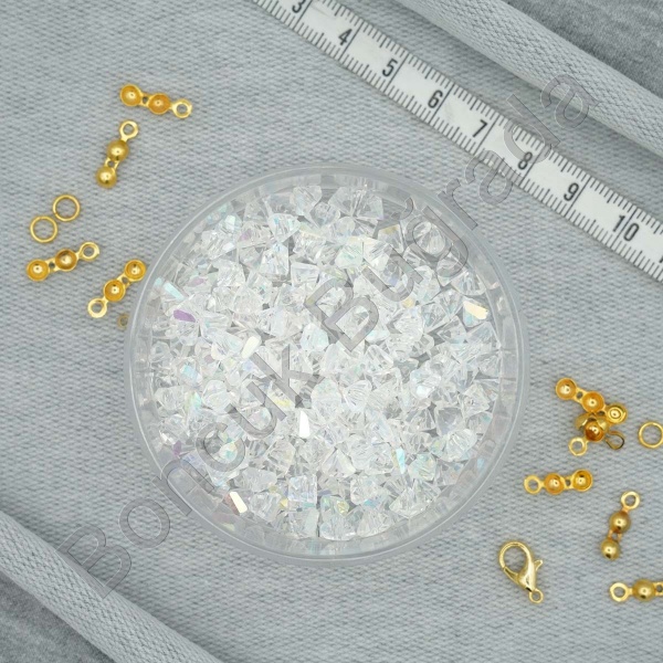 6 mm Üçgen Kristal  Boncuk