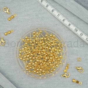 3x4 mm Kararmaz Top Küpe Çivisi 