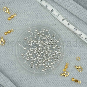 3x4 mm Kararmaz Top Küpe Çivisi 