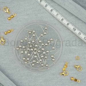 4x5 mm Kararmaz Top Küpe Çivisi