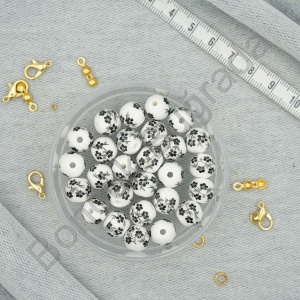  Seramik Figürler - 10 mm Çiçekli