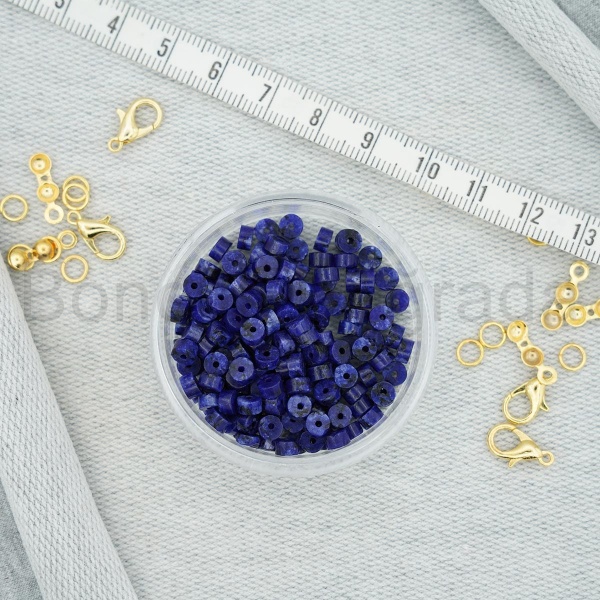 2x4 Rondela Kesim Lapis Lazuli Taşı