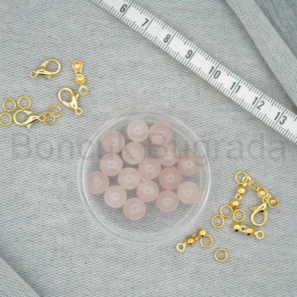 8 mm Pembe Kuars Taşı