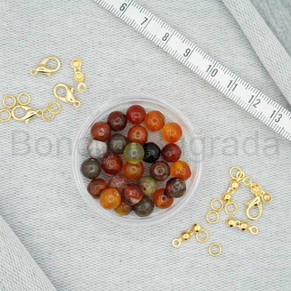 8 mm Fasetli Akik Taşı