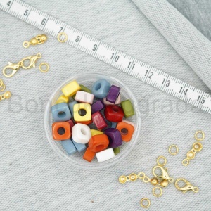 8 mm Plastik Kare Boncuk