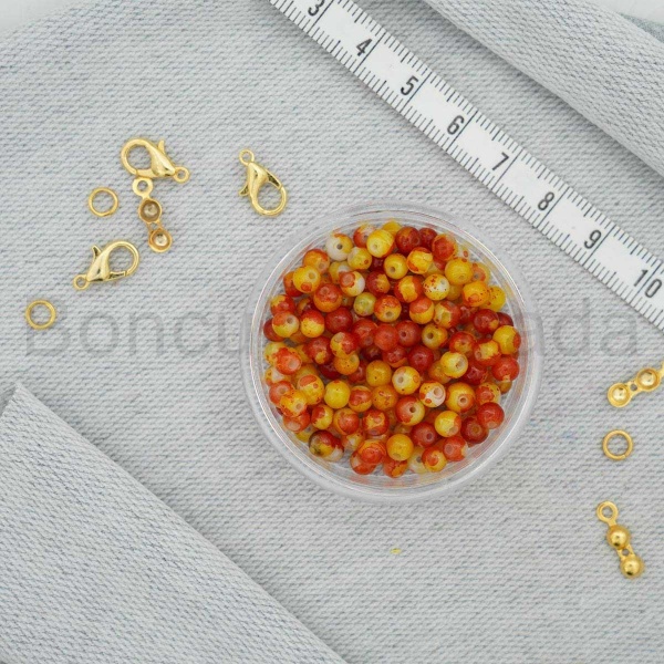 4 mm Boyama Cam Boncuk