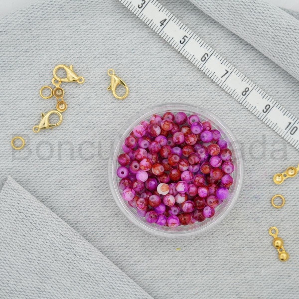 4 mm Boyama Cam Boncuk