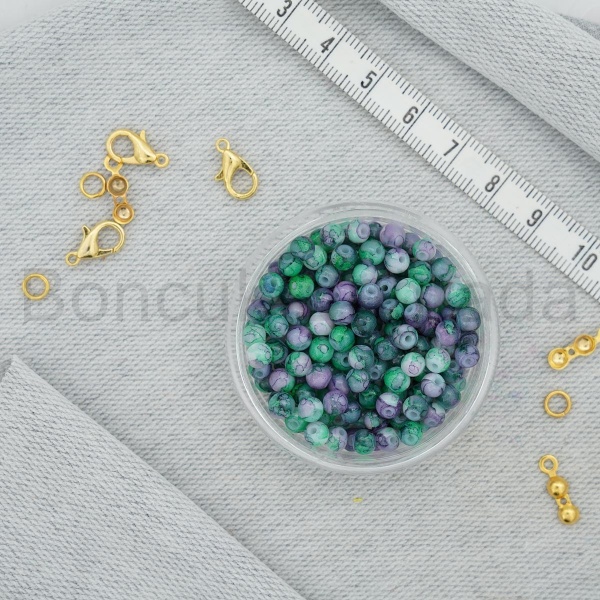 4 mm Boyama Cam Boncuk