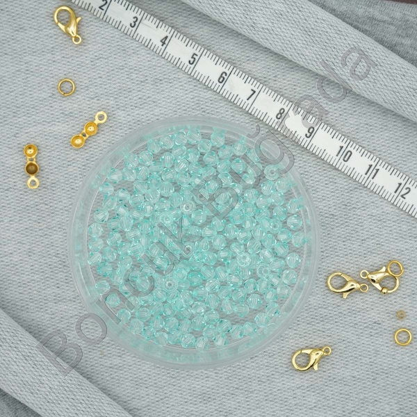 4 mm Piramit Kristal Boncuk 
