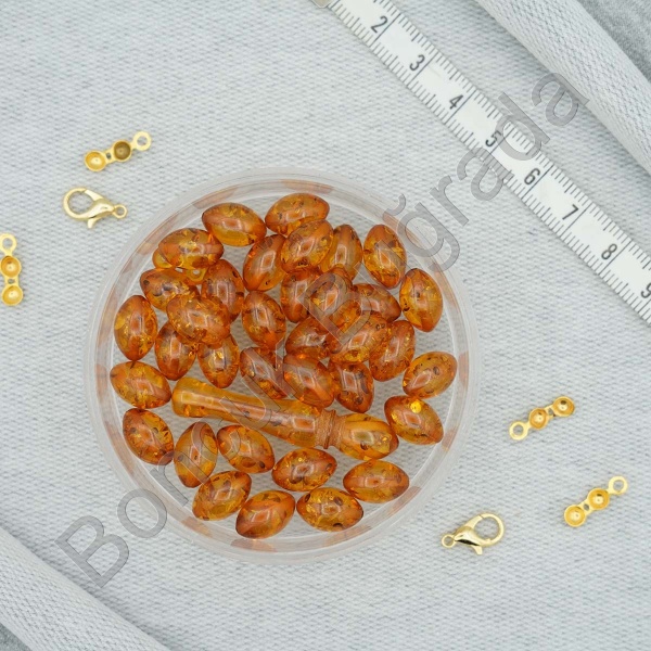 8x11 mm Sıkma Kehribar Taşı
