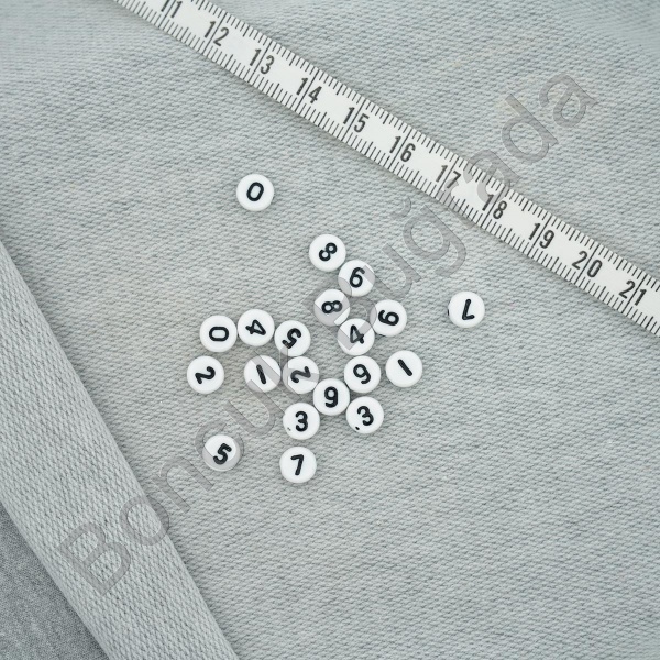 7 mm Beyaz Yassı Rakam 