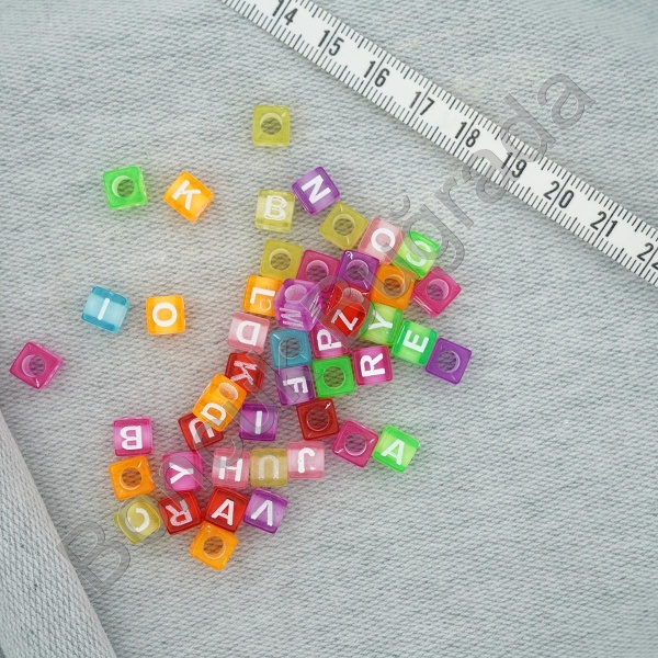 7 mm Renkli Zar Harf
