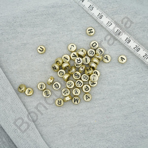 7 mm Altın Rengi Yassı Harf