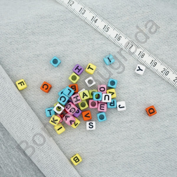 6 mm Renkli Zar Harf