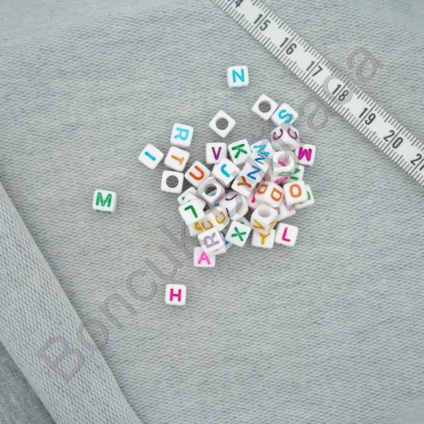 6 mm Renkli Zar Harf