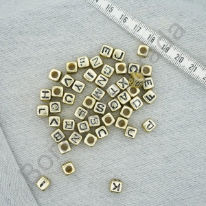 6 mm Eskitme Altın Yaldızlı Zar Harf
