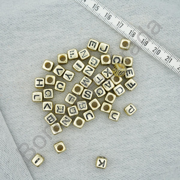 6 mm Eskitme Altın Yaldızlı Zar Harf
