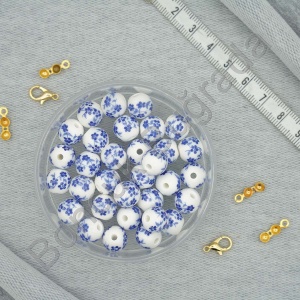  Seramik Figürler - 10 mm Çiçekli