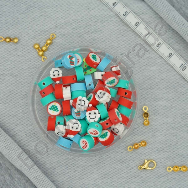 Renkli Noel  Figürlü Fimo Boncuk 